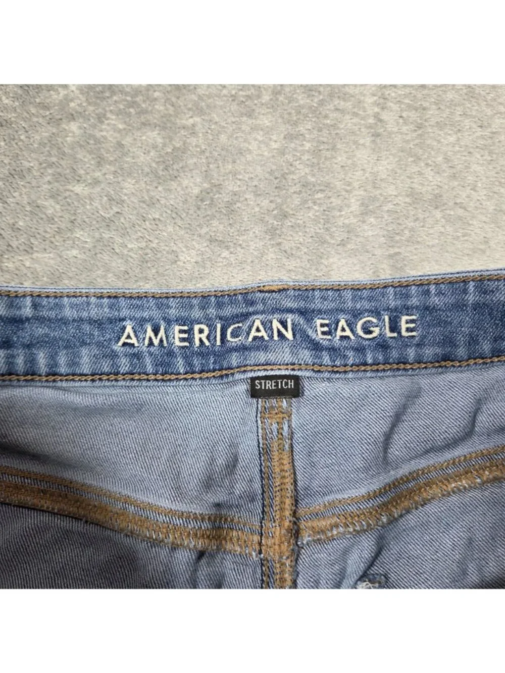 American Eagle Jeans Womens 8 X-Long Blue Mom Stretch Denim Retro Preppy - Picture 2 of 8